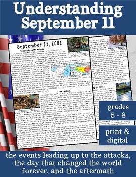 Preview of September 11 - Patriot Day Reading Passage