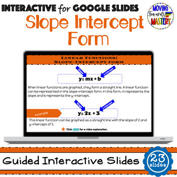 Preview of Understanding Slope-Intercept Form: Guided Interactive Lesson