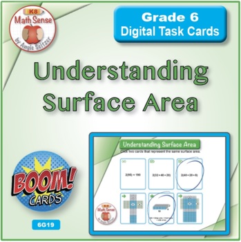 Preview of Understanding Surface Area: BOOM Digital Task Cards 6G19 | Match Measurements