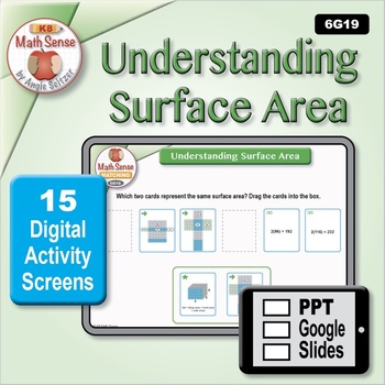 Preview of Understanding Surface Area DIGITAL MATCHING: 15 PPT / Google Slides 6G19