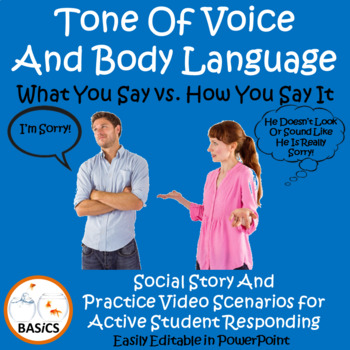 Preview of Understanding Tone of Voice and Body Language Social Story