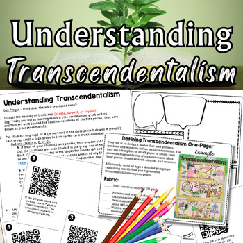 Preview of Understanding Transcendentalism Group & Independent Activities