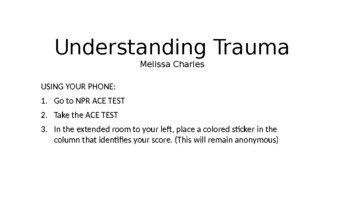 Preview of Understanding Trauma Presentation: Introduction