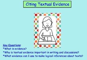 Understanding What Evidence Is and Citing Textual Evidence by LA ...