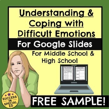 Preview of Understanding and Coping with Difficult Emotions Free Sample for Google Slides™