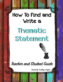 How to Find Theme and Write a Thematic Statement