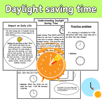 Preview of daylight saving time change : calculating and adapting using mathematics .
