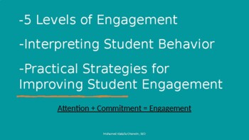 Preview of Understanding student behavior & ways to increase student engagement PPT PD