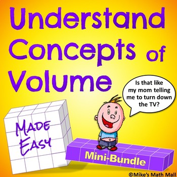 Preview of Understanding Concepts of Volume - Mini-Bundle