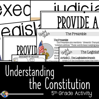 Preview of Understanding the Constitution Preamble Branches of Government Activity