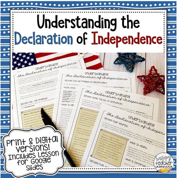 Preview of Understanding the Declaration of Independence | Civics & American History