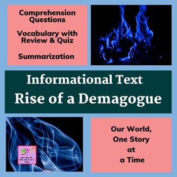 Preview of Nonfiction Reading Comprehension with Questions: The Rise of the Demagogue