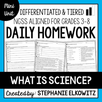Preview of Understanding the Nature of Science Homework | Printable & Digital
