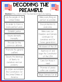 Preview of Understanding the Preamble to the Constitution
