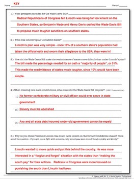 Solved Question 5 (4 points) The Wade Davis Bill was much