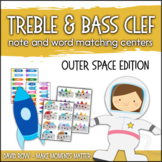 Treble Clef & Bass Clef Note Matching Centers - Outer Spac