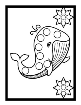 Underwater Creatures Dot Markers Coloring Pages For Kids, Printable ...