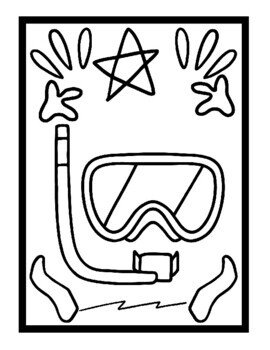 snorkler coloring pages