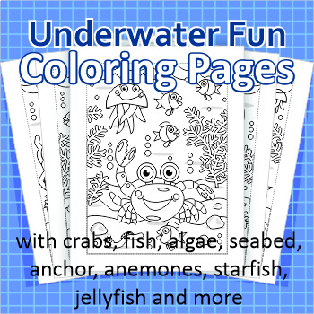 Underwater Fun Coloring Pages by ratselmeister | TpT