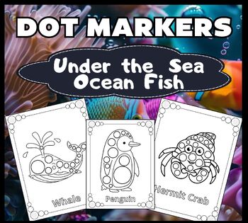 Preview of Underwater Fun: Ocean Animals Dot Marker Summer Activity Book for Toddlers kids
