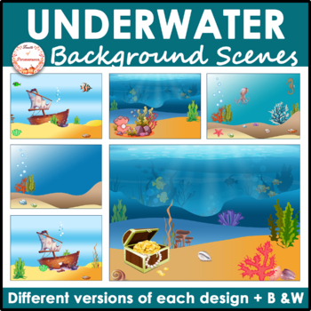 Preview of Underwater and Ocean Floor Backgrounds Clipart 