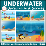 Underwater and Ocean Floor Backgrounds Clipart 