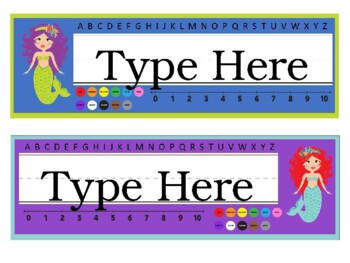 Preview of Underwater theme nameplates.