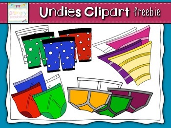 Undies Clipart Freebie by Mrs VanMeter | TPT