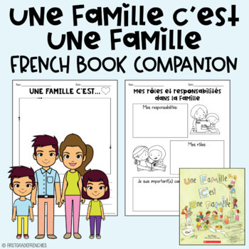Preview of Une Famille C''est Une Famille French Book Companion | French Read Aloud