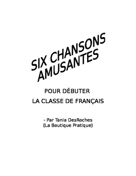 Preview of Une collection de chansons pour debuter la classe: Songs to start with