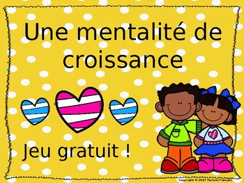 Preview of Une mentalité de croissance - Jeu / Growth mindset game