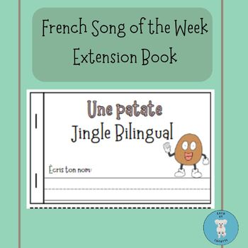 Preview of Une patate - Jingle Bilingual **Extension Book and Flashcards