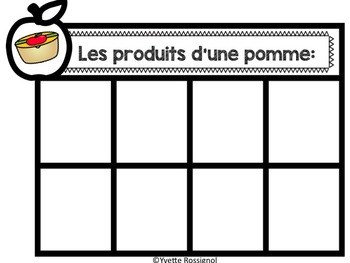 Fiches sur les pommes pour des élèves de maternelle. Activités pomme