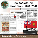 Une société en évolution (1890-1914) (Grade 8 Ontario FREN