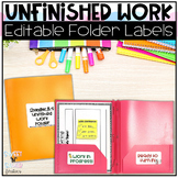 Unfinished Work Folder Cover and Labels