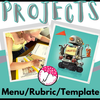 Preview of Ungifted Gordon Korman Projects/Menu/Rubric/Templates/Editable
