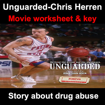 Preview of Unguarded Chris Herren: Story About Drug Addiction Movie Worksheet & Answer Key