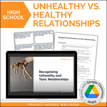 Preview of Unhealthy vs. Healthy Relationship, a Social Health Lesson Plan for High School