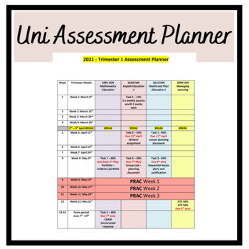 Preview of Uni Assessment Planner