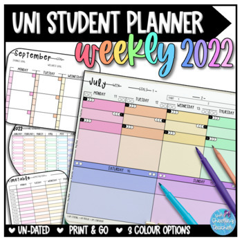 Preview of Uni Student Planner | Weekly | Undated