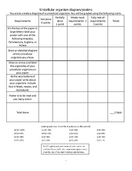 Volvox Characteristics Chart
