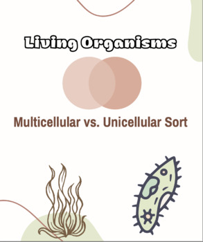 Preview of Unicellular vs. Multicellular Sort- Living Organisms