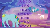 Unicorn ABC Alphabet Literacy chart, Printable PDF, ESL, E