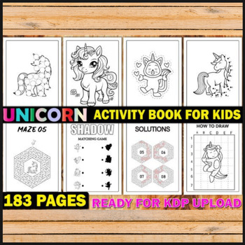 Preview of Unicorn Activity Pages for Kids | Unicorn Worksheets