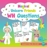 Unicorn Basic WH Question Task Cards and Visual