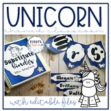 Unicorn Blue Classroom Theme Decor Set: Magical Classroom 