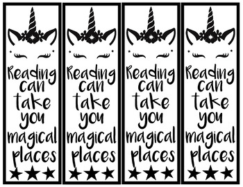 unicorn bookmarks by quirky librarian teachers pay teachers
