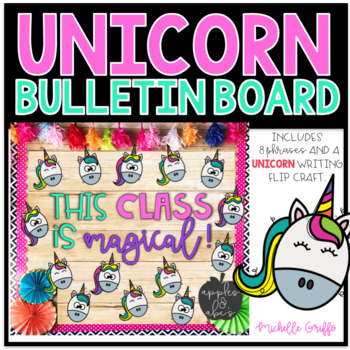 Preview of Unicorn Bulletin Board Back to School