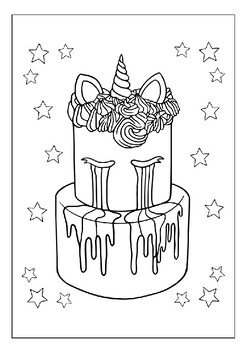 Unicorn Cake Coloring Pages: Spark Creativity in Kids with Magical Designs