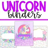 Unicorn Classroom Theme Decor - Binder Covers